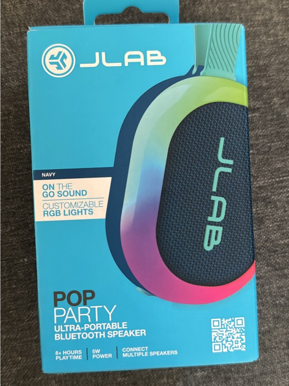JLab Pop Party Ultra-Portable Bluetooth Speaker - Navy